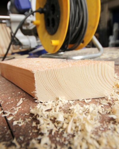 sawn lumber in the carpentry workshop